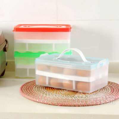 

2 Layer 24 holes Plastic Egg Holder Storage Box