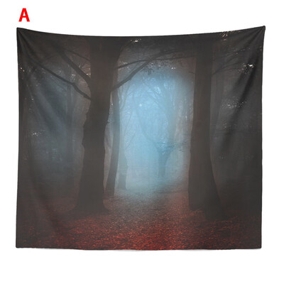 

Toponeto Misty Forest Tapestry Wall Hanging Nature Landscape Tapestry Sunshine Through Tree Tapestries For Bedroom Living Room