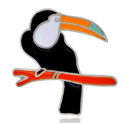 

Fashion Creative Shaped Mouse or Parrot or Crane mini dripping-oil Brooch pins