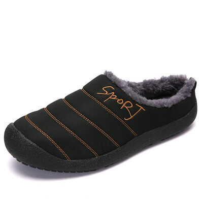 

Men Women Home Slippers Soft Plush Lined Winter Snow Clog Outdoor Indoor Warm Shoes with Non-Slip Sole