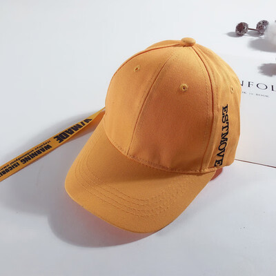 

Boy Girls Caps Baseball Hat Kids Summer Hats Long belt Letter printing child caps Hip Hop Hats Cap 2019 Sun Hats 3-8T