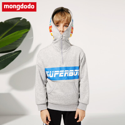 

Barabaras dream more than mongdodo childrens clothing boys sweater 2019 spring new big childrens sweater 76621191158 in the flower gray 140