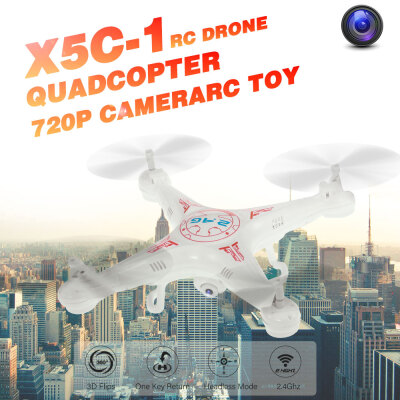 

X5C-1 24GHz 720P Camera One Key Return RC Drone Quadcopter RC Toy RTF for Kids Beginners