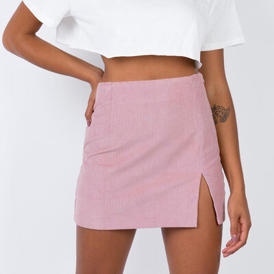 

Gobestart Womens Sexy Party Solid Zipper Wooden Slim High Waist Short Mini Skirt