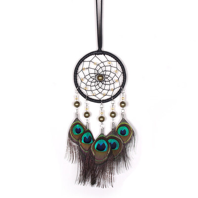 

Gobestart Handmade Lace Dream Catcher Feather Bead Hanging Decoration Ornament Gift