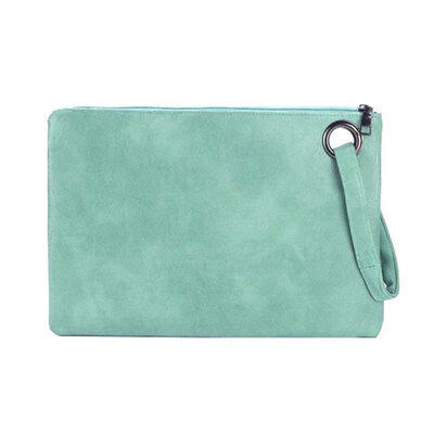 

Women Faux Leather Solid Color Clutch Envelope Bag Large Capacity Handbag Gift