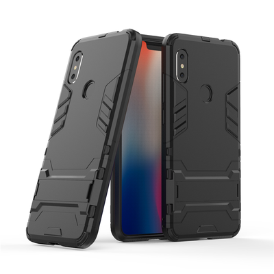 

Goowiiz Phone Case For Xiaomi Redmi S2Max 3Note 6 Armor PCTPU Silicone Hard Bracket Double Protection