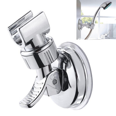 

JPGIF Shower Head Handset Holder Chrome Bathroom Wall Mount Adjustable Suction Bracket