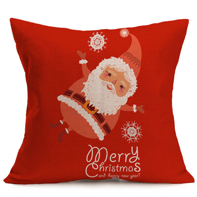 

Tailored Merry Christmas Linen Pillow Cases Sofa Cushion Cover Home Decoration