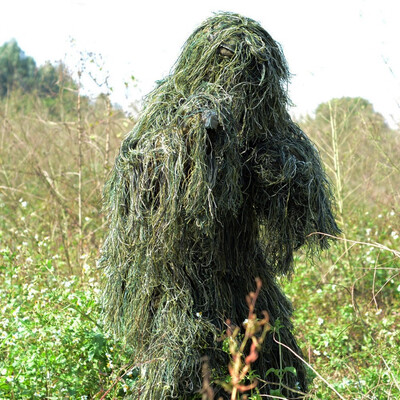

5PCS 3D Tactical Bionic Ghillie Suit Camouflage Hunting Sniper Paintball Woodland Camo Set