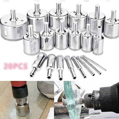 

20pcsset 4mm-50mm Diamond Holesaw Drill Bit Tool for Ceramic Glass Granite