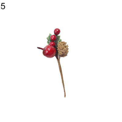 

DIY Wreath Christmas Artificial Flower Berries Stamens Crafts Party Decoration