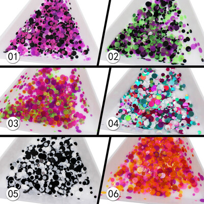 

Gobestart 3D Nail Art Glitter AB Sequins Decoration Mix Size UV Gel Tip Manicure DIY