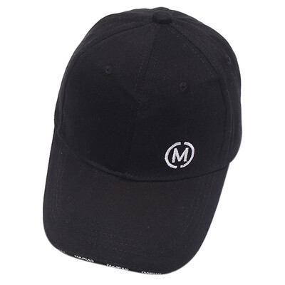 

Spring baby letter cap solid color boy girls adjustable soft cotton baby letter baseball cap for 1-2T