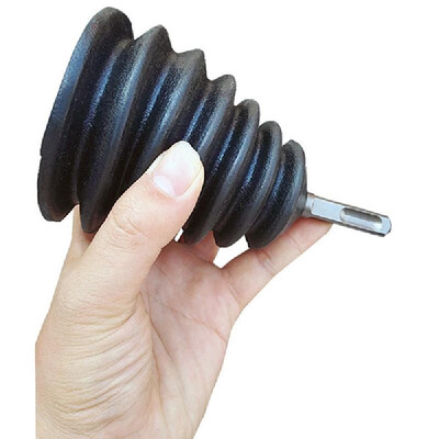 

Black electric hammer dust cover integrated artifact punching impact drill gray bowl electric drill rubber protective cover Black