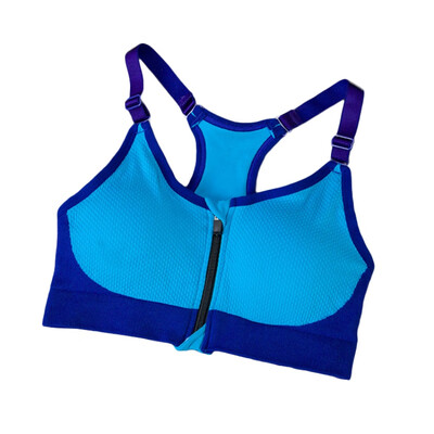 

VEAMORS Women Fitness Yoga Sports Bra For Running Gym Padded Wirefree Shakeproof Underwear Push Up Seamless Front Zipper Top Bra