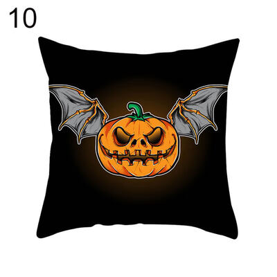 

Halloween Pumpkin Ghost Bat Trick or Treat Cushion Cover Pillow Case Sofa Decor