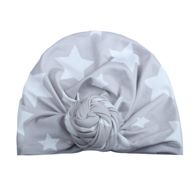 

Baby Hat with Bow Sweet Star Print Baby Cap For Girls Boys Elastic Infant Accessories 1 PCS
