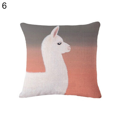 

Llama Alpaca Linen Throw Pillow Case Cushion Cover Sofa Bed Car Office Decor