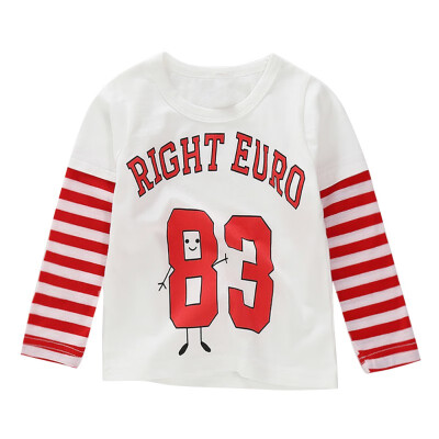 

Spring Cotton Baby Boy Clothes Autumn Long Sleeve Baby Boy T-Shirt Top Letter Print Kids Boys Clothing Causal Style 1-6Y