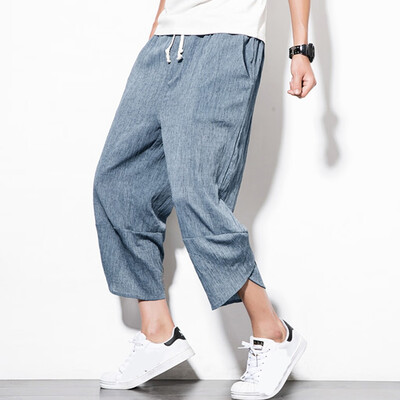 

Gobestart Mens Summer New Style Harrens Baggy Wide-Legged Pants Fashion Comfortable Pant