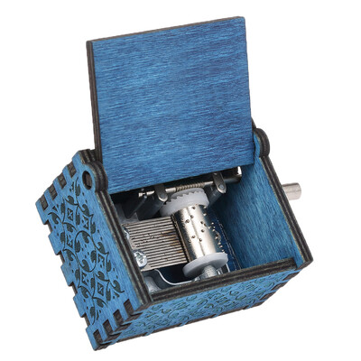 

Vintage Wooden Theme Song Music Box Hand-operated Carved Engraving Music Case Creative Holiday Birthday Gifts for Kids
