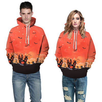 

Toponeto Men Women Mode 3D Print Long Sleeve Couples Hoodies Top Blouse Shirts