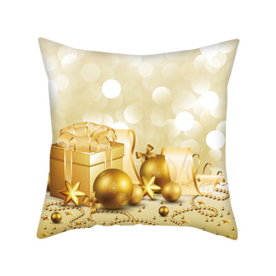 

〖Follure〗Gold Merry Christmas Pillow Cases Nordic Sofa Cushion Cover Home Decoration