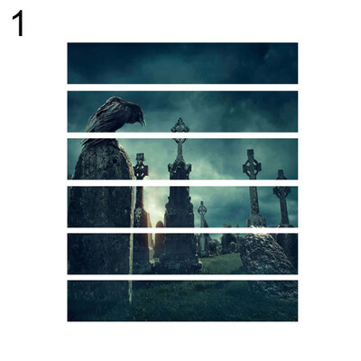 

6Pcs Halloween Hand Castle Graveyard Scary Floor Step Wall Sticker Decal Decor