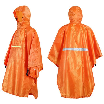 

Men Women Raincoat Waterproof Rainwear with Reflector Rainproof Poncho with Reflective Strip