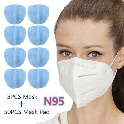 

50pcs Dust Filter Protective Pad Breathable Three-layer Thickened Inner Pad 5pcs Disposable Dust Protective Mask