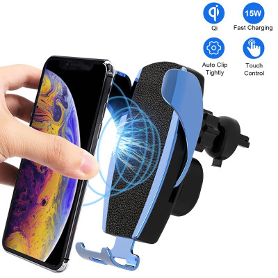 

Wireless Car Charger Mount Fast Charging Qi Charger Automatic Clamping Air Vent Phone Holder Compatible With Qi Enabled Phones