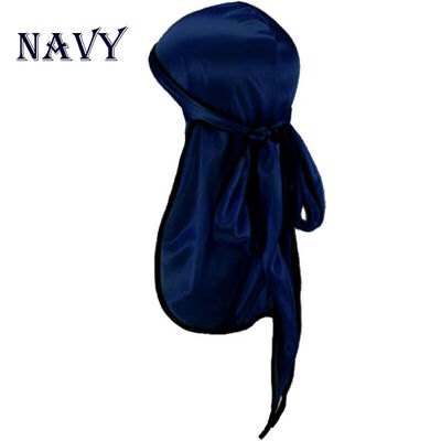 

Men Women Velvet Silky Durag Hat Bandanna Long Tail Pirate Cap Headwear