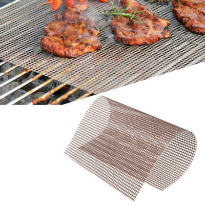 

Toponeto BBQ Grill Pad Mat Teflon Non-stick Mesh Net Barbecue Grilling Baking Mat