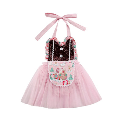 

Infant Baby Girl Lace Skirt Romper Jumpsuit Bodysuit Christmas Outfit Clothes