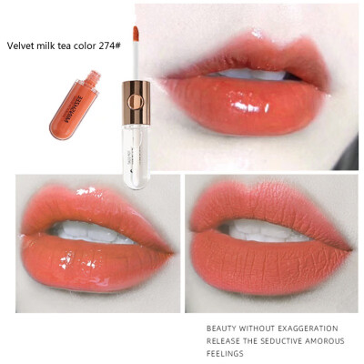 

Minshzee Lip Glaze Moisturizing Non-stick Cup Waterproof Long-lasting Double-end Lip Gloss