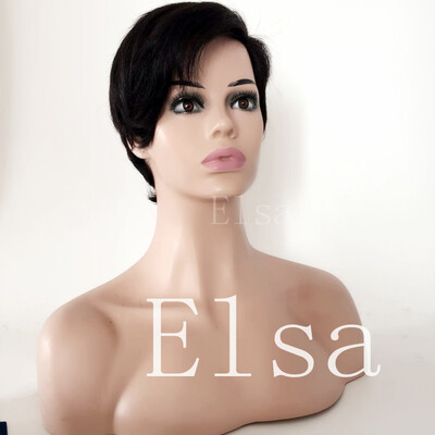 

Machine made Lace Wig Brazilian Human Hair Side part little Lace Front Wigs Glueless Natural straight Full Lace Human Hair Wig wit