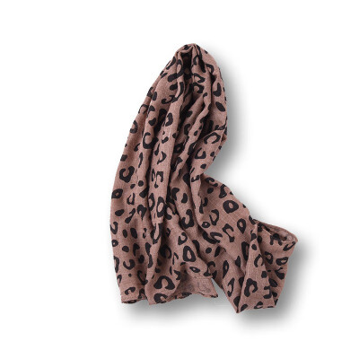 

Children Girls Scarf Personality Scarf Cotton Linen Leopard-print Warm Scarf For Winter