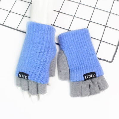 

New Fashion Women Winter Warm Knitted Crochet Gloves Long Fingerless Arm Warmers Gloves Mittens Double Warm Student Gloves
