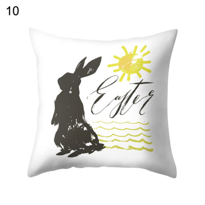 

Easter Rabbit Bunny Egg Throw Pillow Case Cushion Cover Sofa Bed Car Cafe Decor