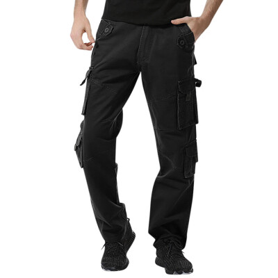 

Gobestart Mens Casual Pure Color Outdoors Pocket Beach Work Trouser Cargo Pant