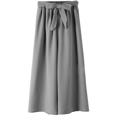 

Women Casual Loose Wide Leg Pants Vintage Elastic Waist Trousers Casual Cotton Oversized Solid Long Pants