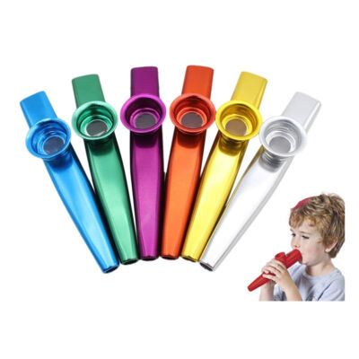 

6pcsset Metal Kazoo Musical Instruments Good Companion for A Guitar Ukulele Great Gift for Kids Music Lovers Flute use for Kids