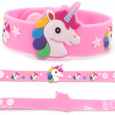 

Unicorn Silicone Flexible Slap Wrap Bracelet Wristband Kids Boys Girls Gifts