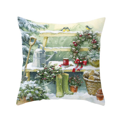 

〖Follure〗Merry Christmas Super Soft Square Throw Pillow Pillow Cover 45x45cm Home Decor