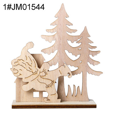 

Wooden Santa Claus Snowman Stand Crafts Table Ornament Christmas Party Supplies
