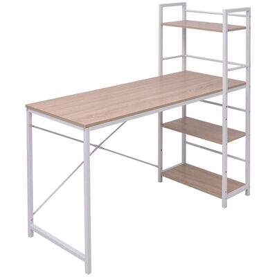 

Desk with 4-Tier Bookcase Oak