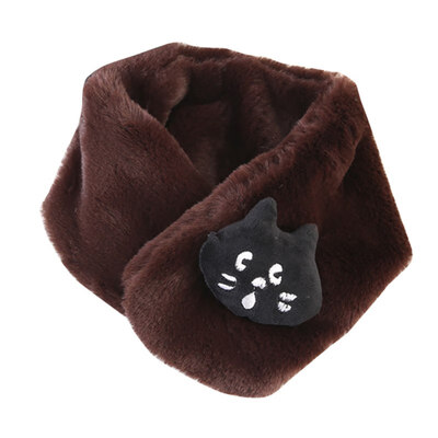 

Winter Childrens Scarf Cartoon Cat Plush Scarf Men And Women Baby Korean Version Of The Warm Cross Scarf Baby Accessories