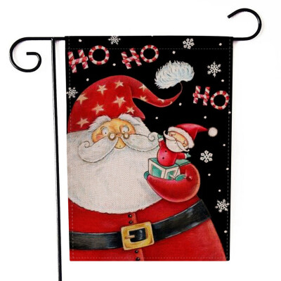 

Tailored Christmas Garden Flag Santa Claus Double Sided Banner Outdoor Lawn Decor Flag