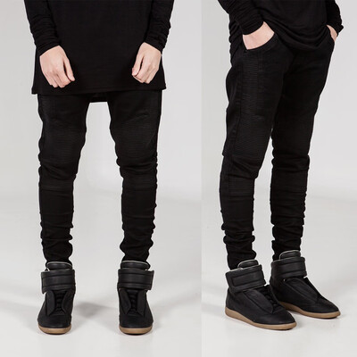 

Tailored Mens Fashion Skinny Jeans Distressed Slim Elastic Jeans Denim Biker Jeans -5XL